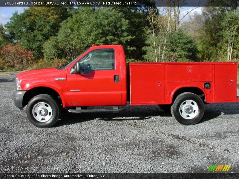 Red / Medium Flint 2005 Ford F350 Super Duty XL Regular Cab 4x4 Utility