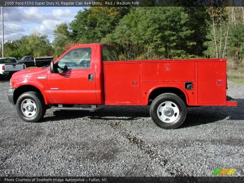 Red / Medium Flint 2005 Ford F350 Super Duty XL Regular Cab 4x4 Utility