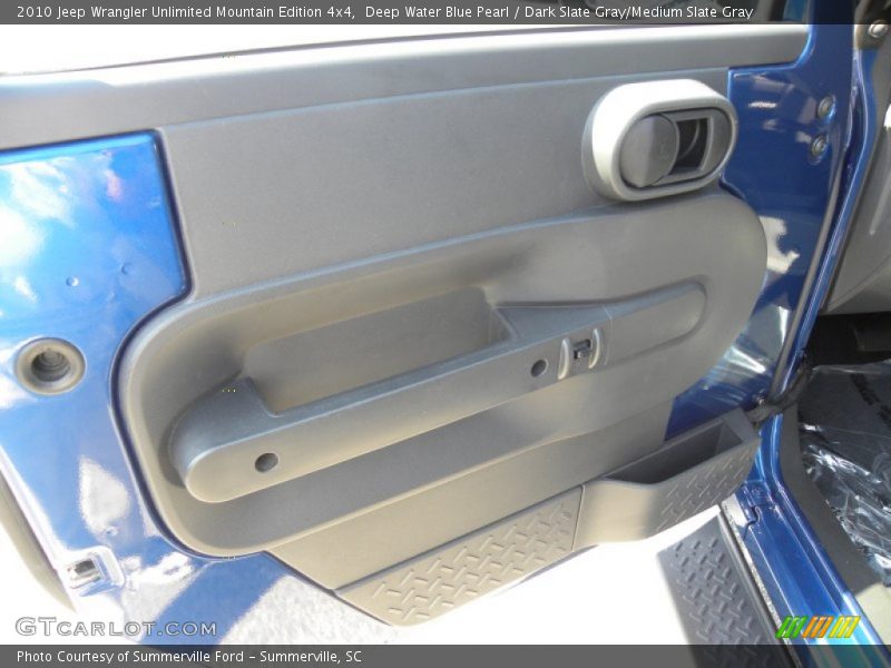 Deep Water Blue Pearl / Dark Slate Gray/Medium Slate Gray 2010 Jeep Wrangler Unlimited Mountain Edition 4x4