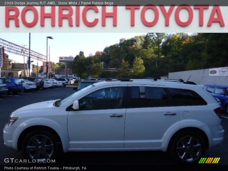 Stone White / Pastel Pebble Beige 2009 Dodge Journey R/T AWD