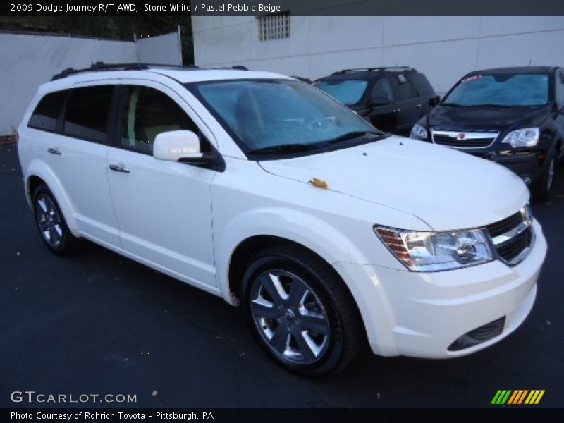 Stone White / Pastel Pebble Beige 2009 Dodge Journey R/T AWD