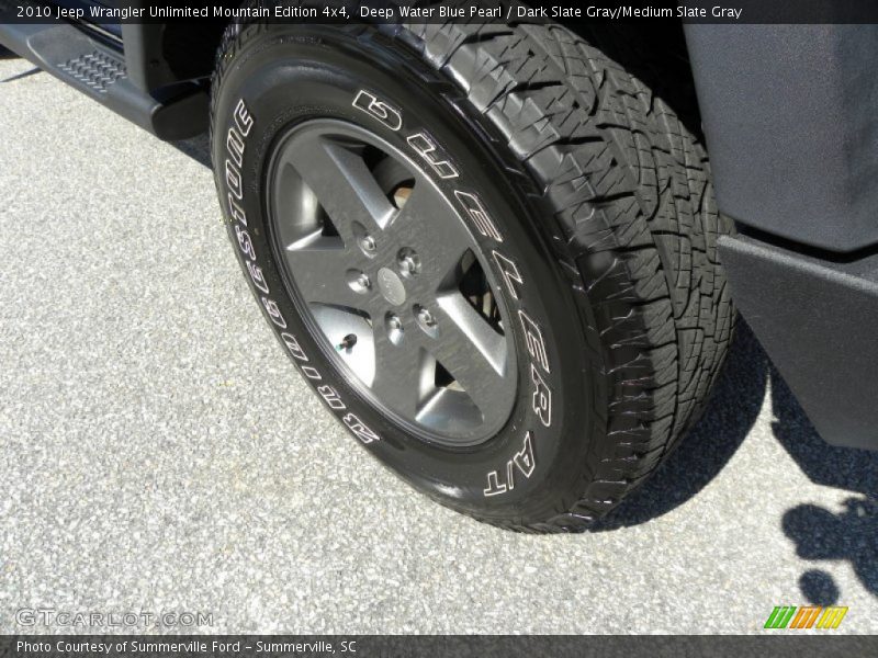 Deep Water Blue Pearl / Dark Slate Gray/Medium Slate Gray 2010 Jeep Wrangler Unlimited Mountain Edition 4x4