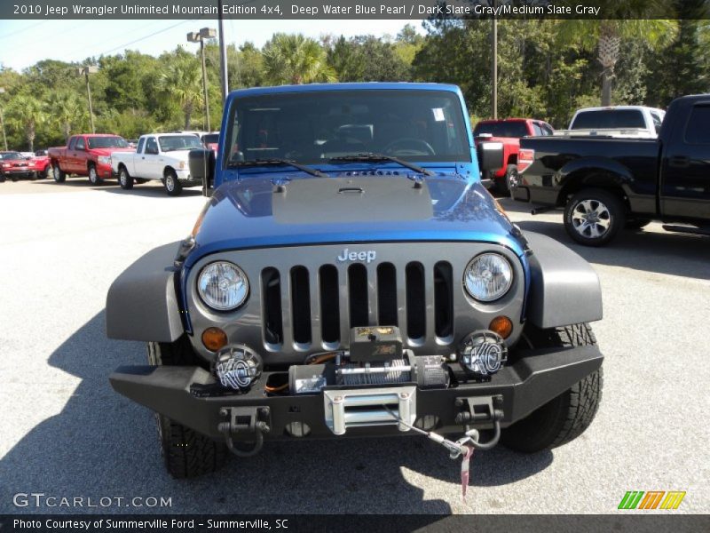 Deep Water Blue Pearl / Dark Slate Gray/Medium Slate Gray 2010 Jeep Wrangler Unlimited Mountain Edition 4x4