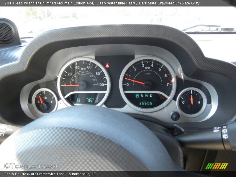 Deep Water Blue Pearl / Dark Slate Gray/Medium Slate Gray 2010 Jeep Wrangler Unlimited Mountain Edition 4x4