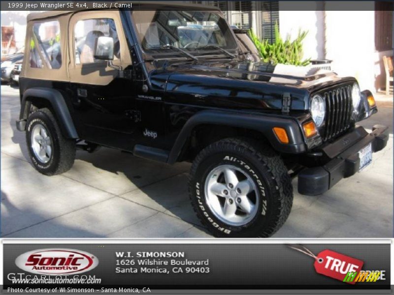 Black / Camel 1999 Jeep Wrangler SE 4x4