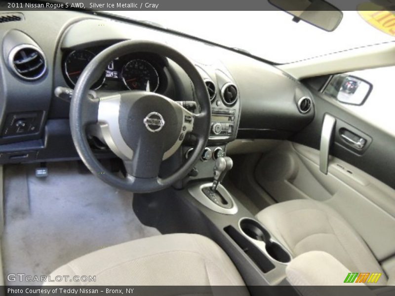 Silver Ice Metallic / Gray 2011 Nissan Rogue S AWD