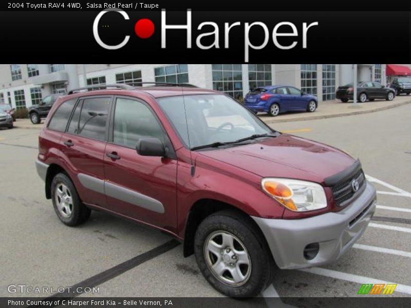 Salsa Red Pearl / Taupe 2004 Toyota RAV4 4WD