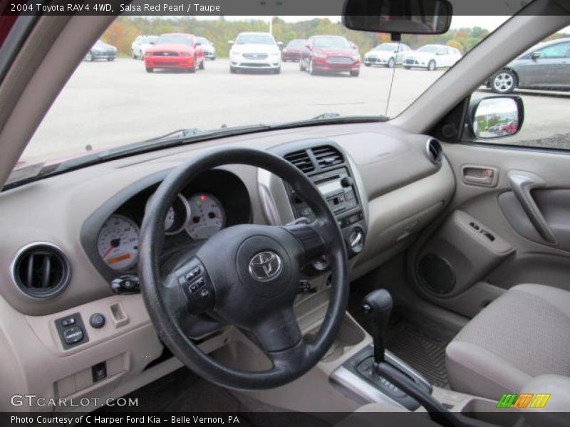 Salsa Red Pearl / Taupe 2004 Toyota RAV4 4WD