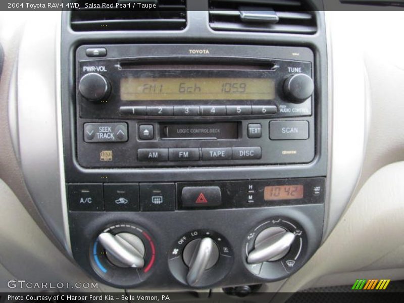 Salsa Red Pearl / Taupe 2004 Toyota RAV4 4WD