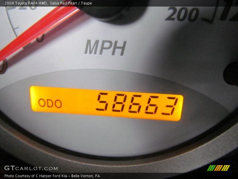 Salsa Red Pearl / Taupe 2004 Toyota RAV4 4WD