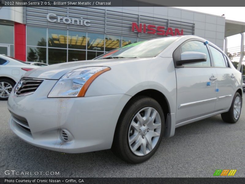 Brilliant Silver Metallic / Charcoal 2012 Nissan Sentra 2.0 S