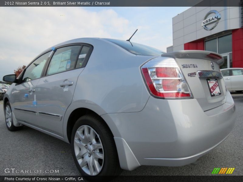 Brilliant Silver Metallic / Charcoal 2012 Nissan Sentra 2.0 S