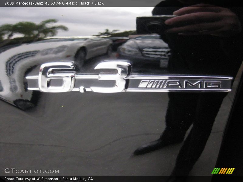 Black / Black 2009 Mercedes-Benz ML 63 AMG 4Matic
