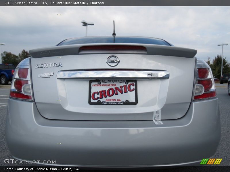 Brilliant Silver Metallic / Charcoal 2012 Nissan Sentra 2.0 S