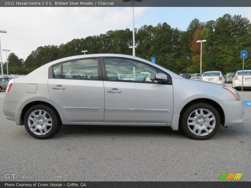 Brilliant Silver Metallic / Charcoal 2012 Nissan Sentra 2.0 S