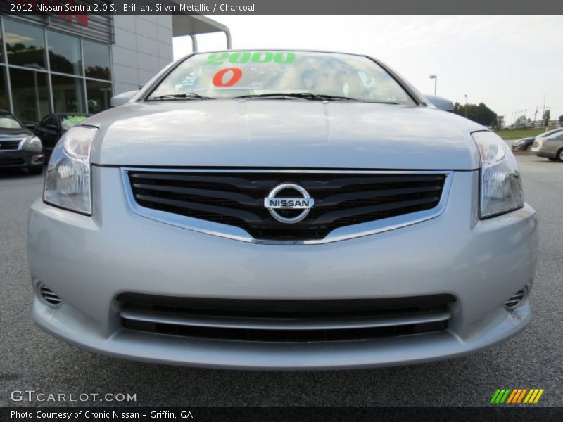 Brilliant Silver Metallic / Charcoal 2012 Nissan Sentra 2.0 S
