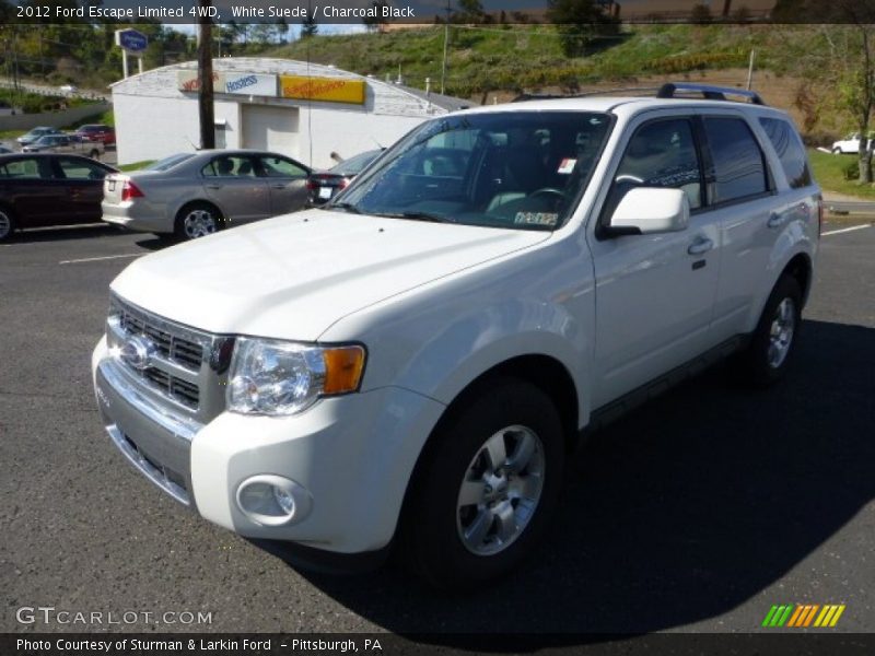 White Suede / Charcoal Black 2012 Ford Escape Limited 4WD