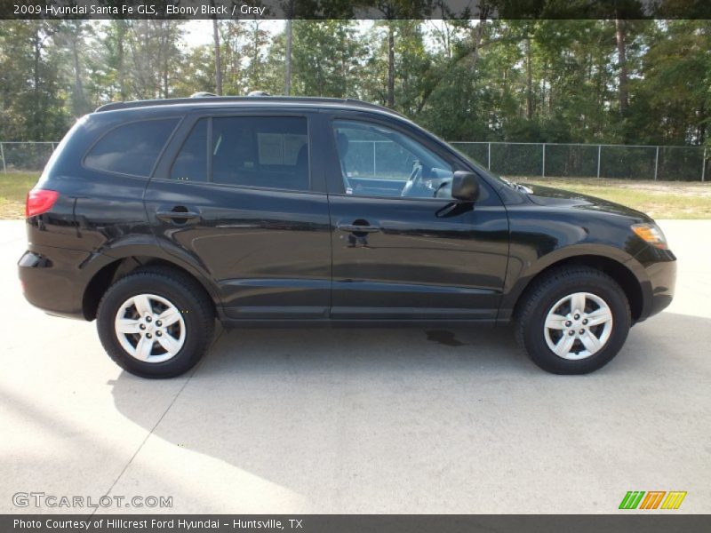 Ebony Black / Gray 2009 Hyundai Santa Fe GLS