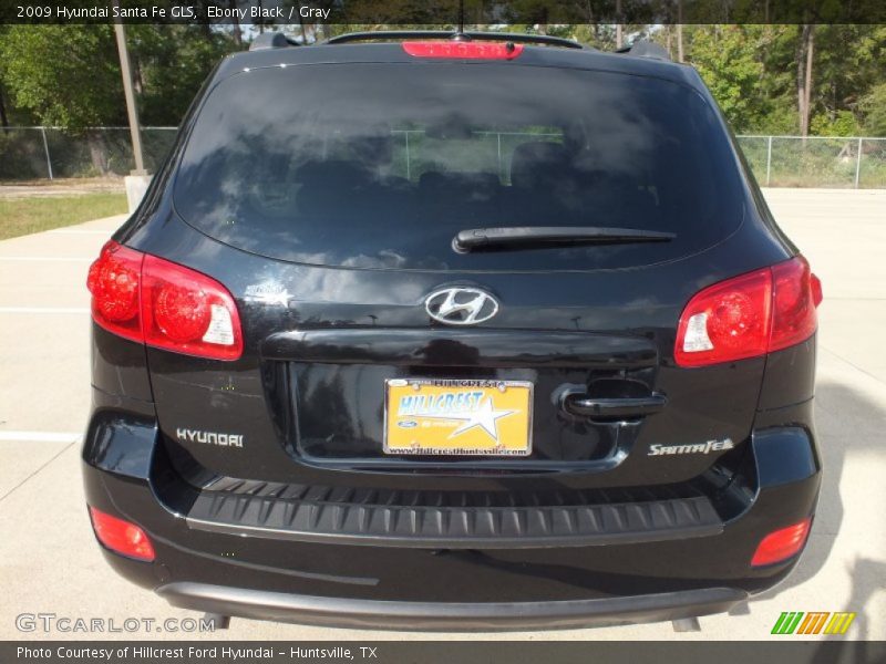 Ebony Black / Gray 2009 Hyundai Santa Fe GLS