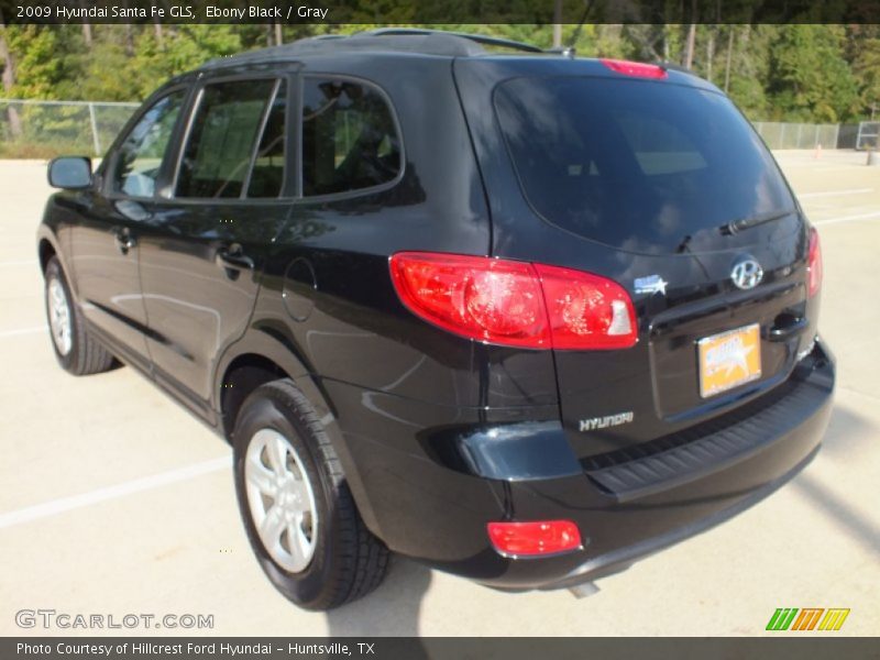Ebony Black / Gray 2009 Hyundai Santa Fe GLS