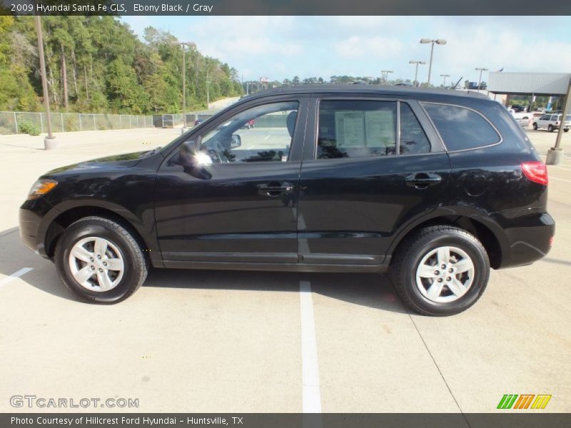 Ebony Black / Gray 2009 Hyundai Santa Fe GLS