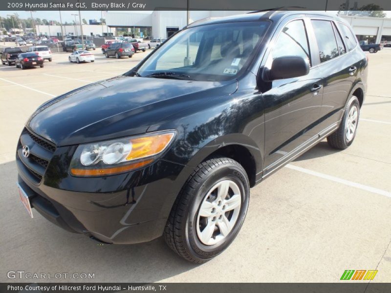 Ebony Black / Gray 2009 Hyundai Santa Fe GLS