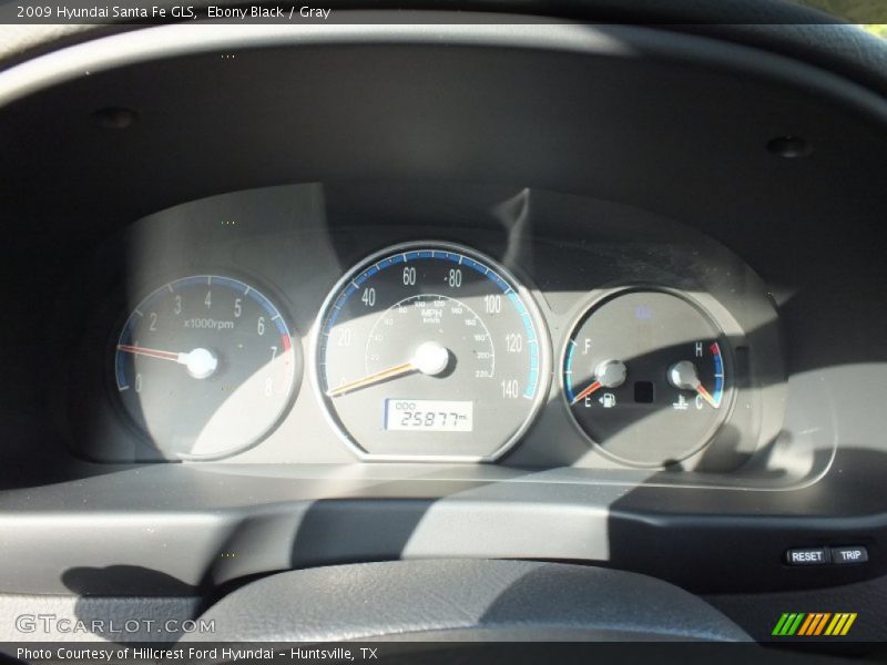 Ebony Black / Gray 2009 Hyundai Santa Fe GLS