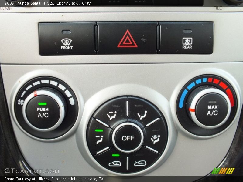 Ebony Black / Gray 2009 Hyundai Santa Fe GLS