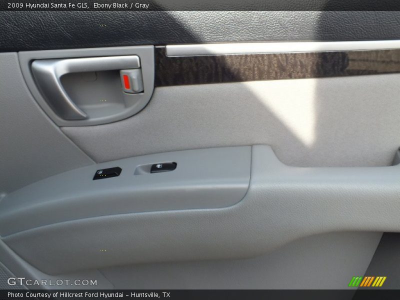 Ebony Black / Gray 2009 Hyundai Santa Fe GLS
