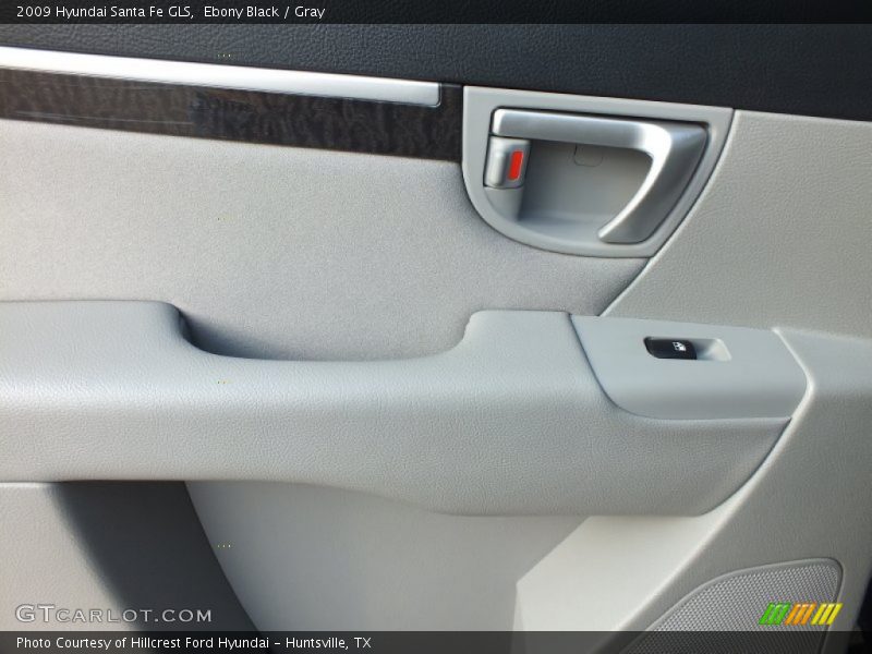 Ebony Black / Gray 2009 Hyundai Santa Fe GLS