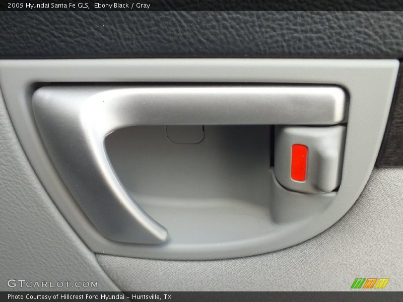 Ebony Black / Gray 2009 Hyundai Santa Fe GLS