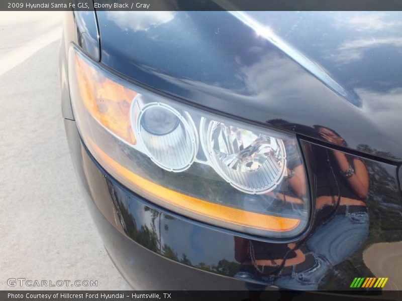 Ebony Black / Gray 2009 Hyundai Santa Fe GLS