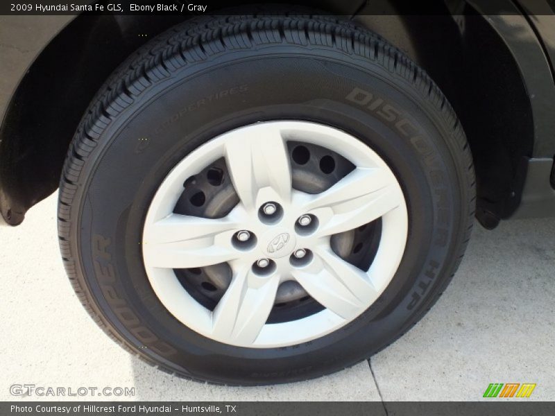 Ebony Black / Gray 2009 Hyundai Santa Fe GLS