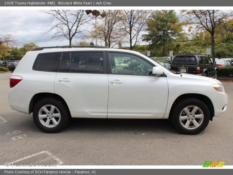 Blizzard White Pearl / Ash Gray 2008 Toyota Highlander 4WD