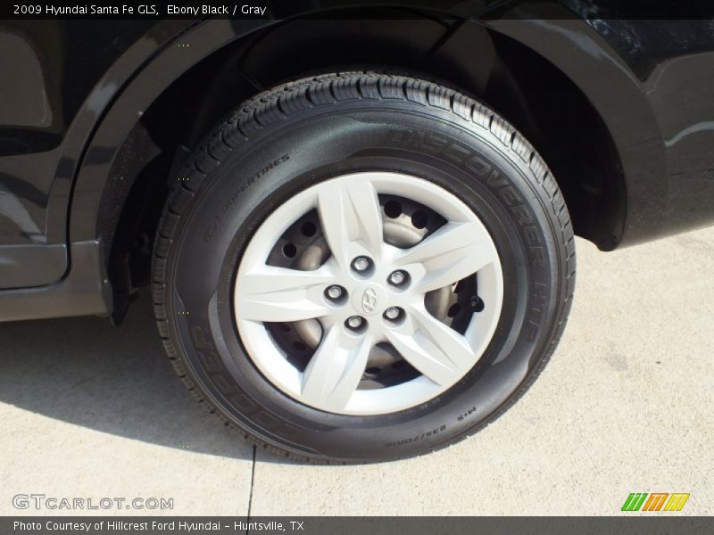 Ebony Black / Gray 2009 Hyundai Santa Fe GLS