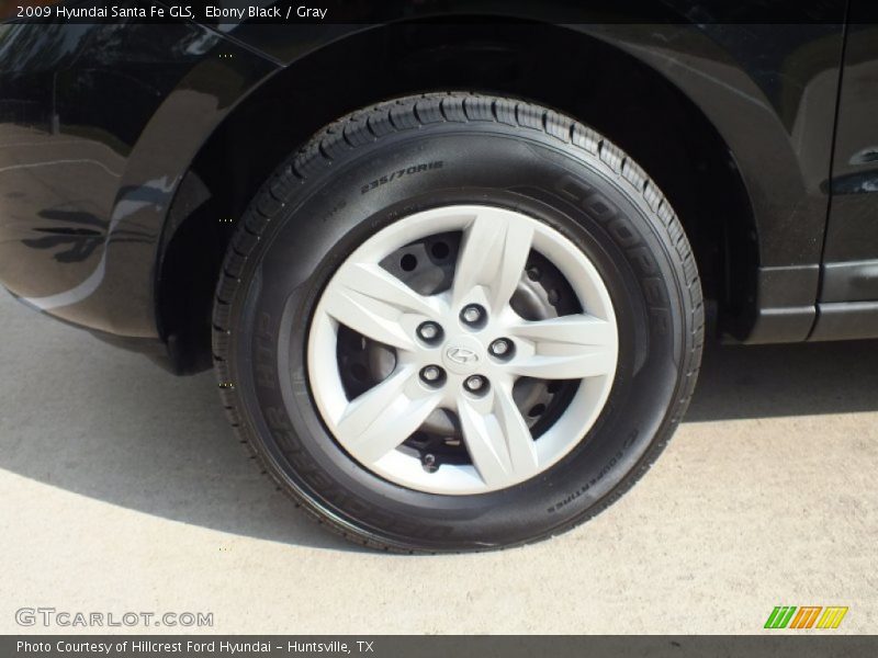 Ebony Black / Gray 2009 Hyundai Santa Fe GLS