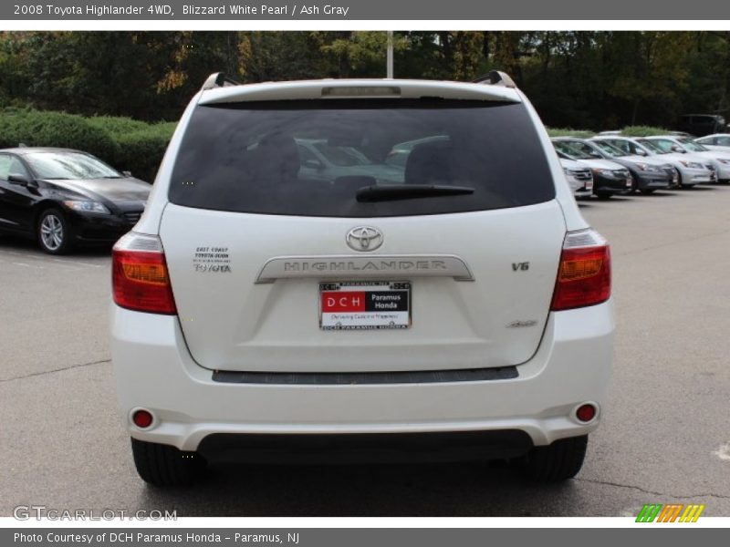Blizzard White Pearl / Ash Gray 2008 Toyota Highlander 4WD