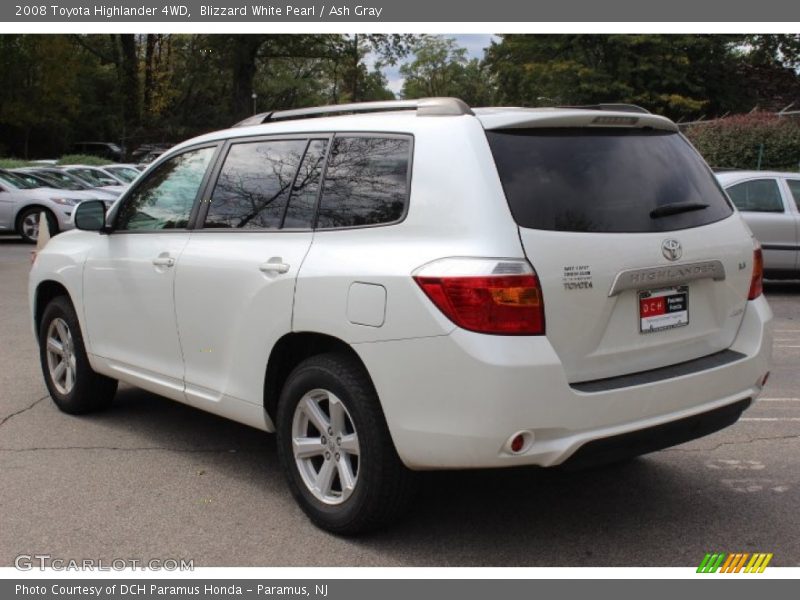 Blizzard White Pearl / Ash Gray 2008 Toyota Highlander 4WD