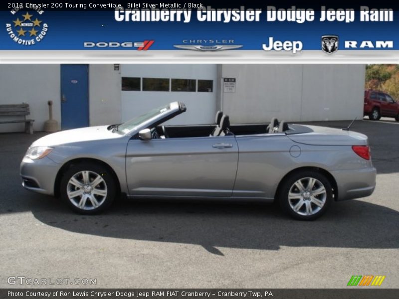 Billet Silver Metallic / Black 2013 Chrysler 200 Touring Convertible