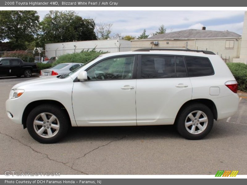 Blizzard White Pearl / Ash Gray 2008 Toyota Highlander 4WD