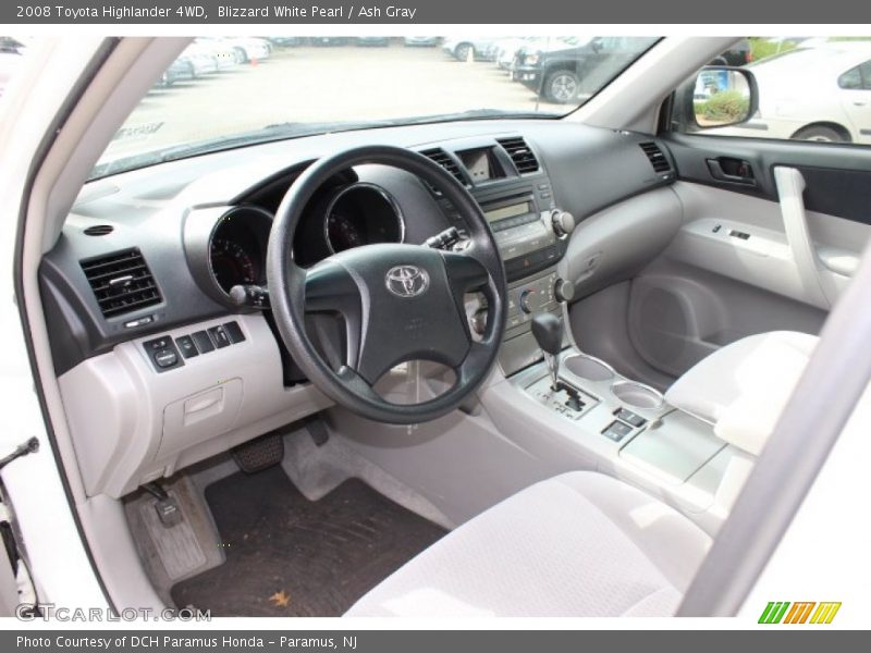 Blizzard White Pearl / Ash Gray 2008 Toyota Highlander 4WD