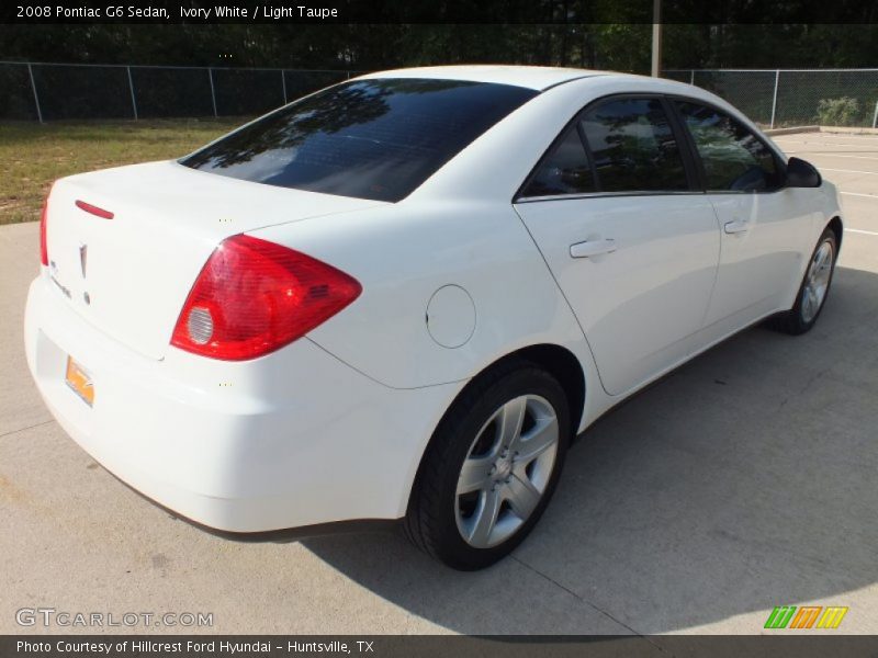 Ivory White / Light Taupe 2008 Pontiac G6 Sedan