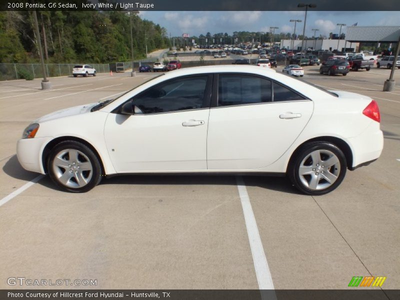 Ivory White / Light Taupe 2008 Pontiac G6 Sedan