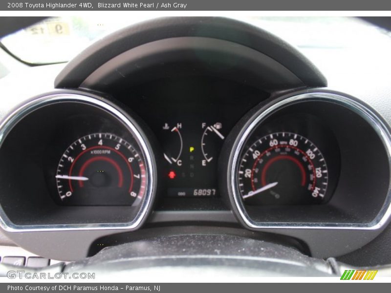 Blizzard White Pearl / Ash Gray 2008 Toyota Highlander 4WD