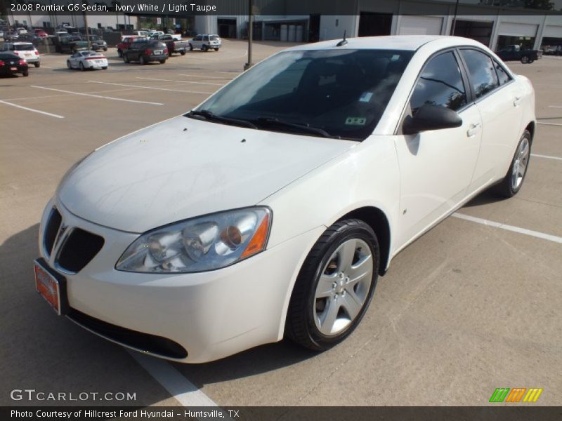 Ivory White / Light Taupe 2008 Pontiac G6 Sedan