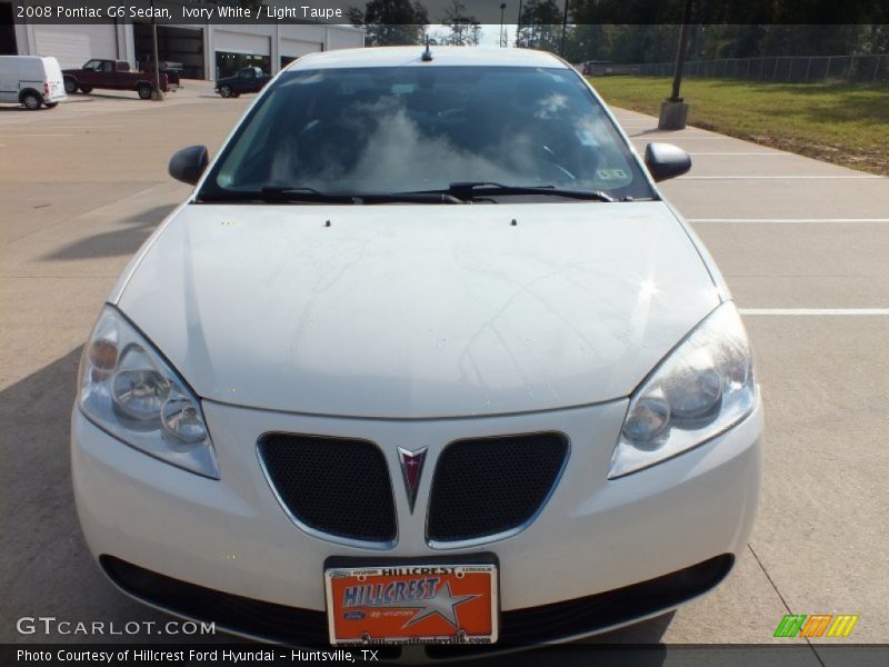 Ivory White / Light Taupe 2008 Pontiac G6 Sedan