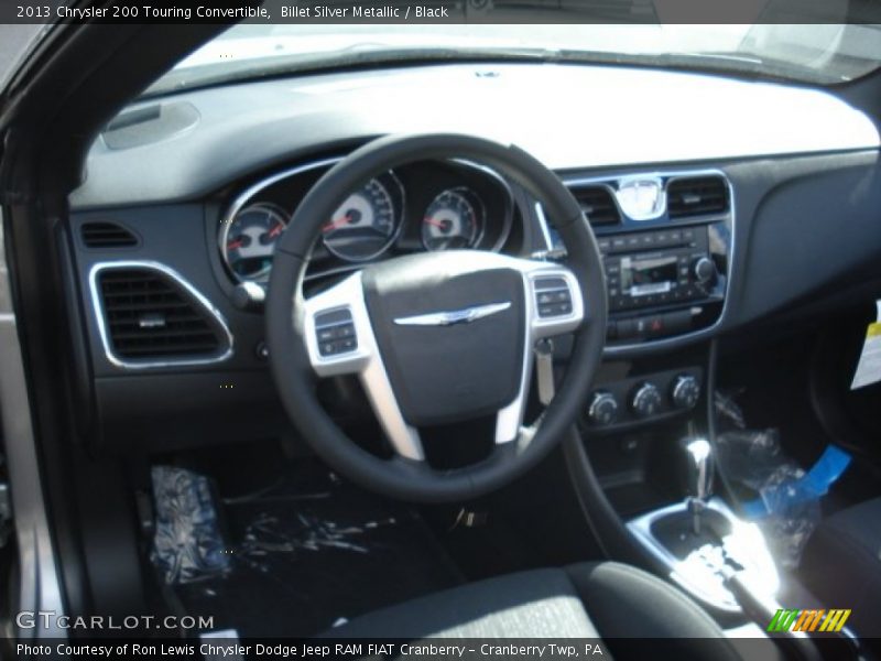 Billet Silver Metallic / Black 2013 Chrysler 200 Touring Convertible
