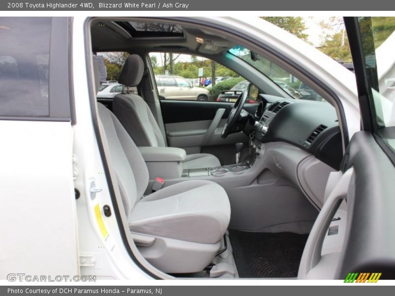 Blizzard White Pearl / Ash Gray 2008 Toyota Highlander 4WD