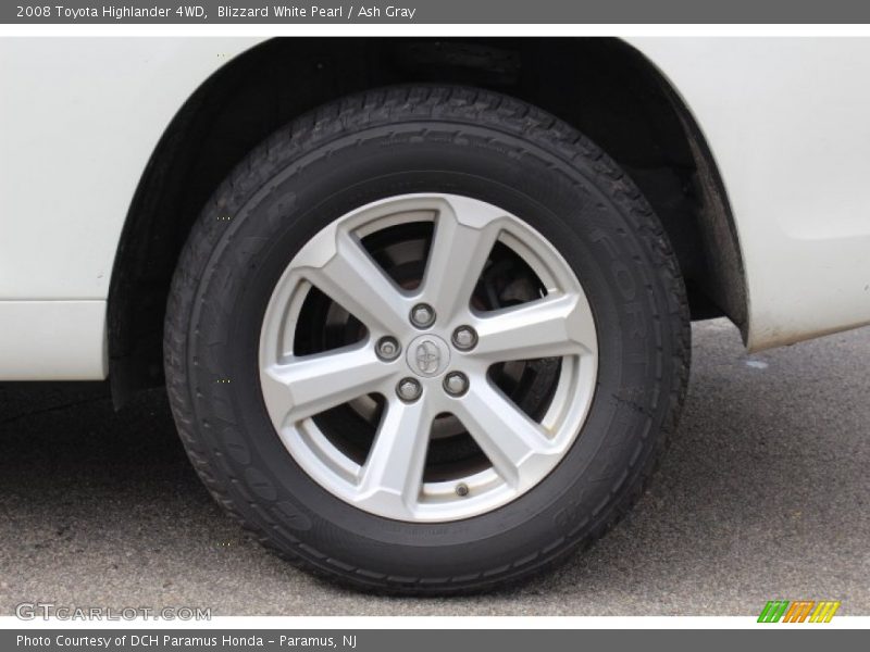 Blizzard White Pearl / Ash Gray 2008 Toyota Highlander 4WD