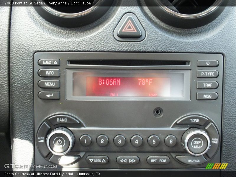 Ivory White / Light Taupe 2008 Pontiac G6 Sedan